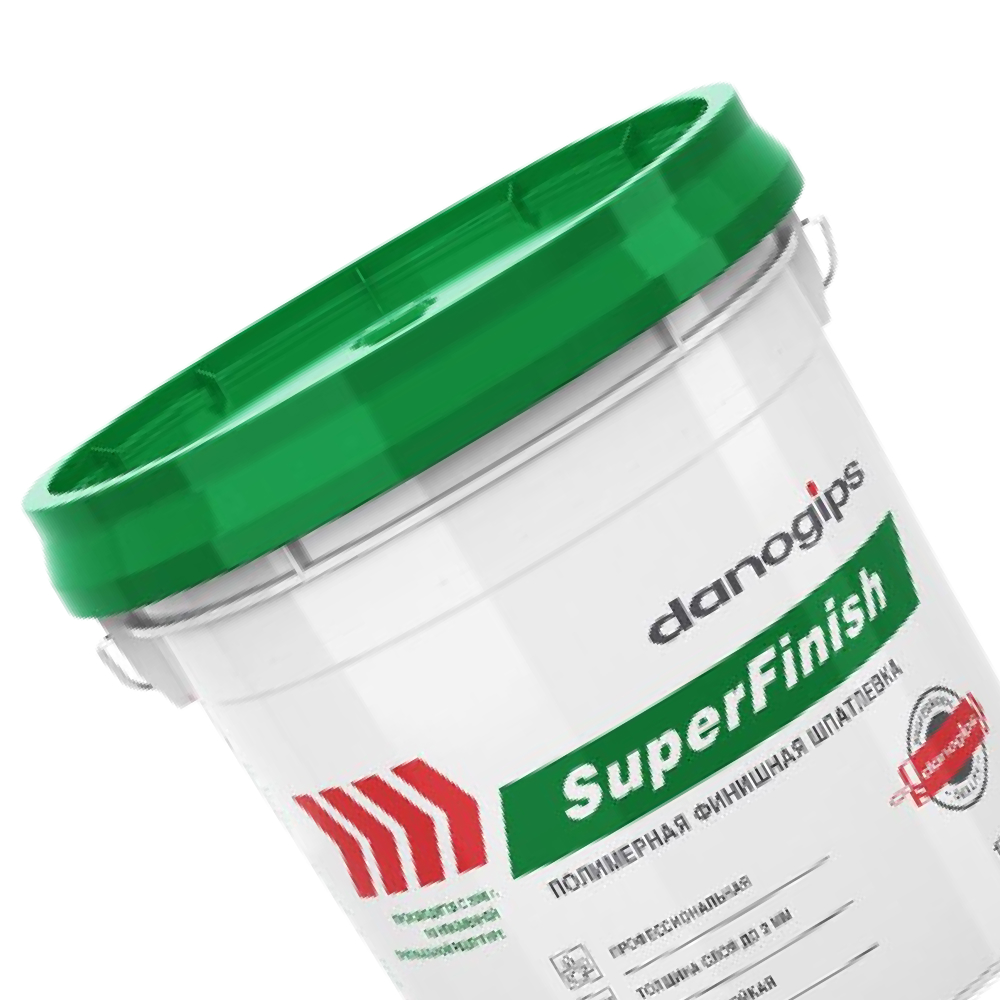 картинка DANOGIPS шпатлевка готовая финишная SuperFinish ( 11л/18кг )(Шпаклевка ведро)(33шт) от базы строительно-отделочных материалов