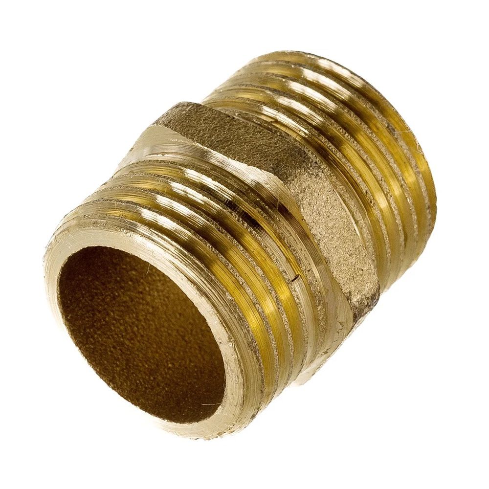 картинка 67-0-279 Ниппель латунный, наружная резьба, 1"x1/2", (шт.)																																				 от базы строительно-отделочных материалов